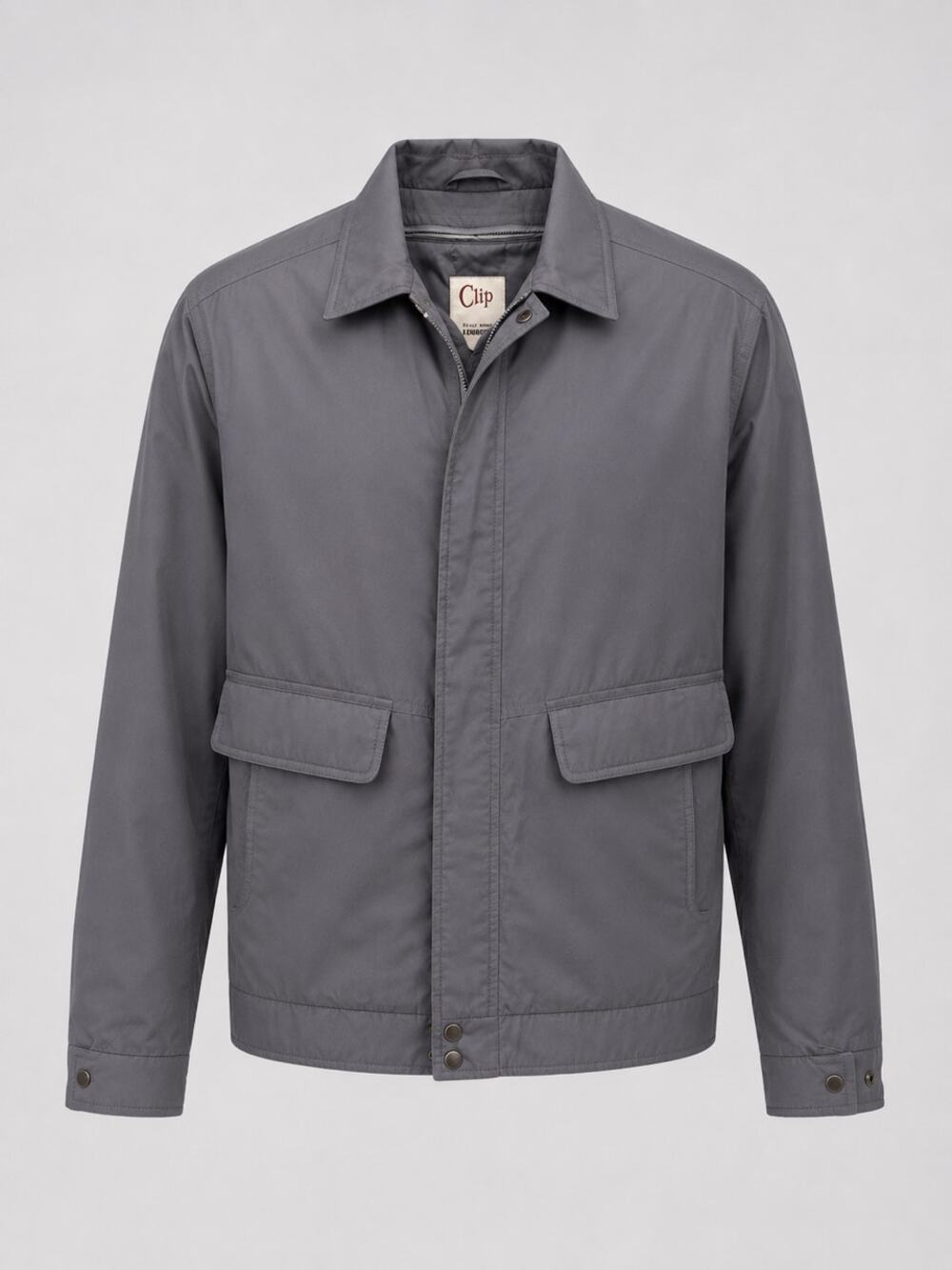 Clipper Mist Gray Lightweight Windbreaker Jacket Golf Travel Casual Mens M Reg